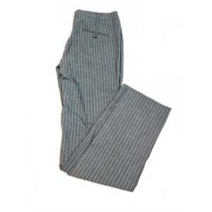 Poleci Anthropologie Gray Pin Striped Trousers Straight Leg Womens Size 8